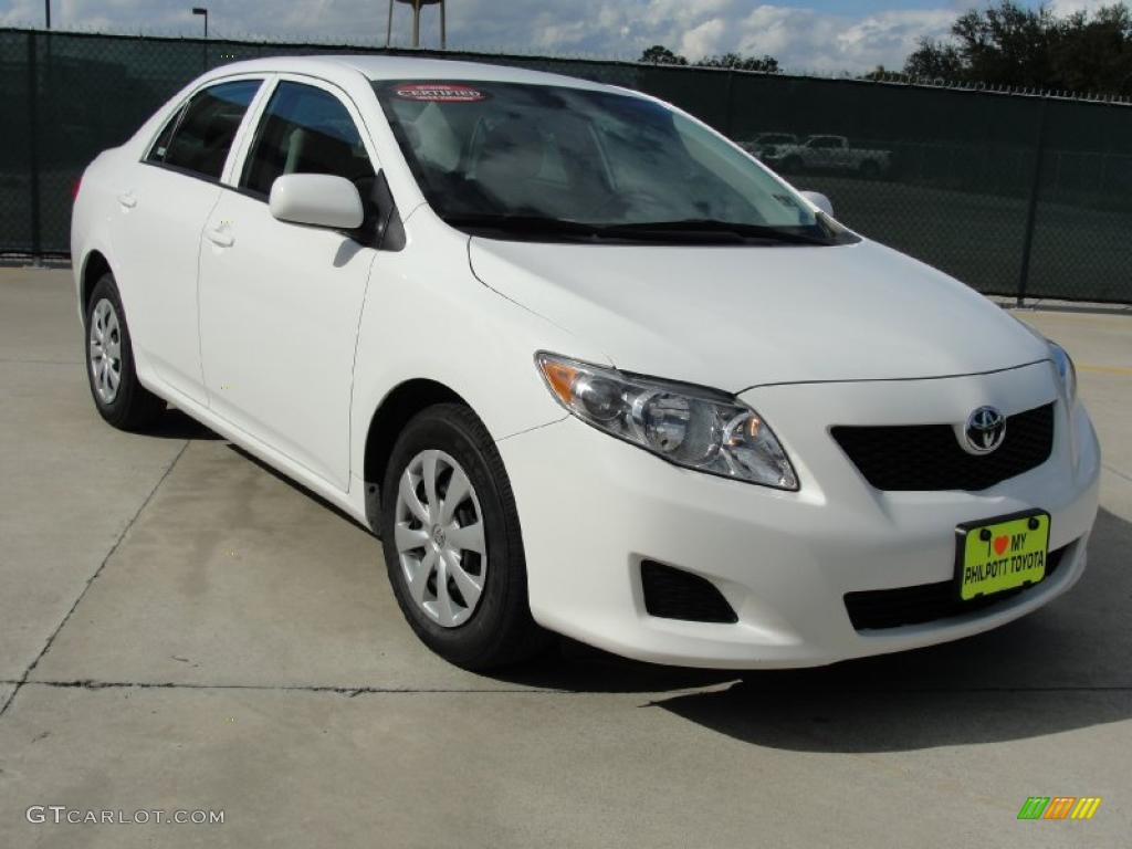 Super White 2009 Toyota Corolla LE Exterior Photo #39519706