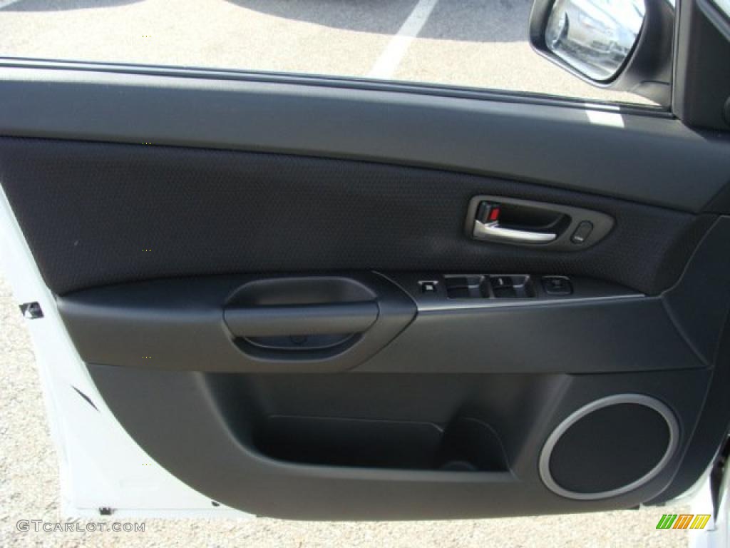 2007 Mazda MAZDA3 s Touring Hatchback Black Door Panel Photo #39521985