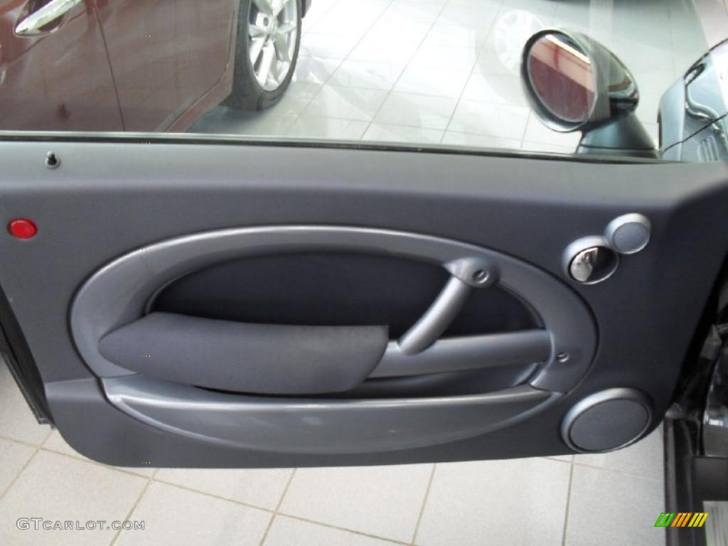 2005 Mini Cooper Convertible Space Grey/Panther Black Door Panel Photo #39522133