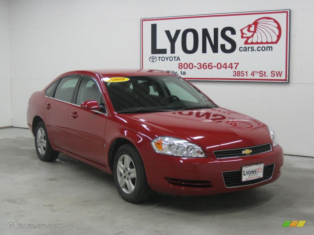 2008 Impala LS - Red Jewel Tintcoat / Ebony Black photo #26