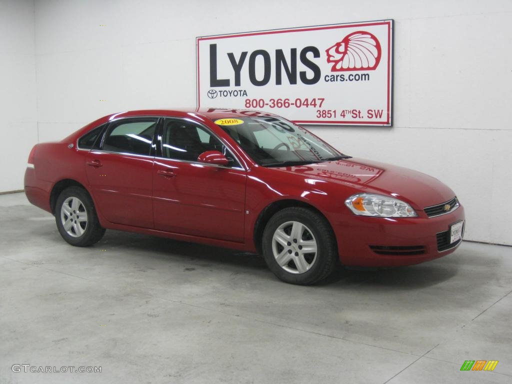 2008 Impala LS - Red Jewel Tintcoat / Ebony Black photo #27