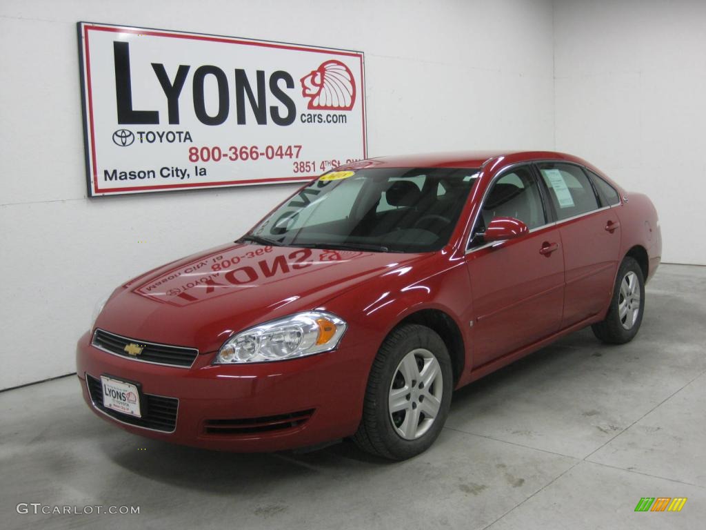 2008 Impala LS - Red Jewel Tintcoat / Ebony Black photo #28