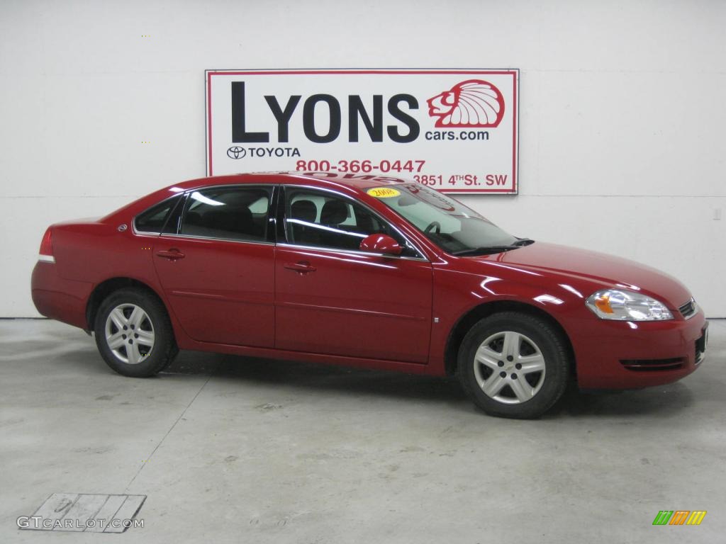 2008 Impala LS - Red Jewel Tintcoat / Ebony Black photo #30