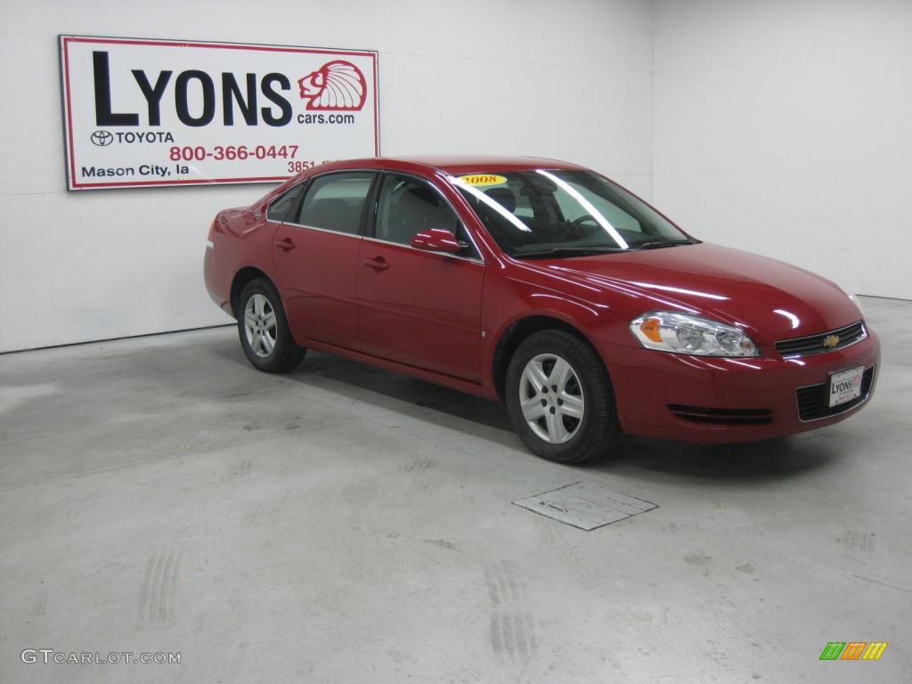 2008 Impala LS - Red Jewel Tintcoat / Ebony Black photo #32