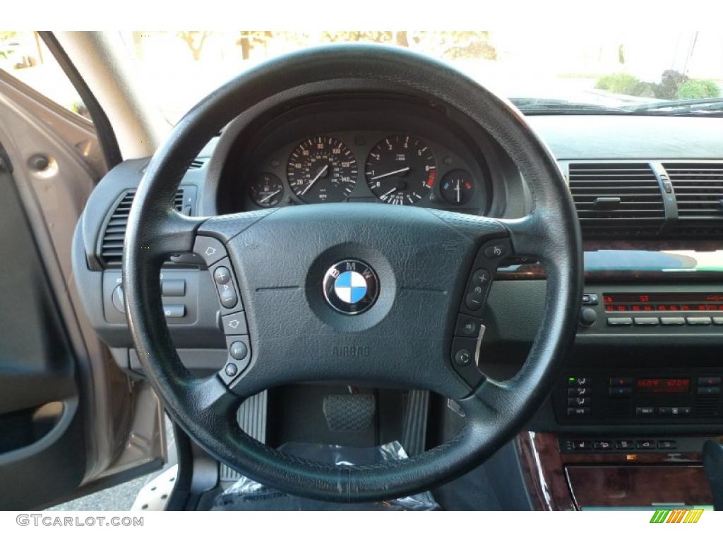 2006 BMW X5 3.0i Black Steering Wheel Photo #39523981