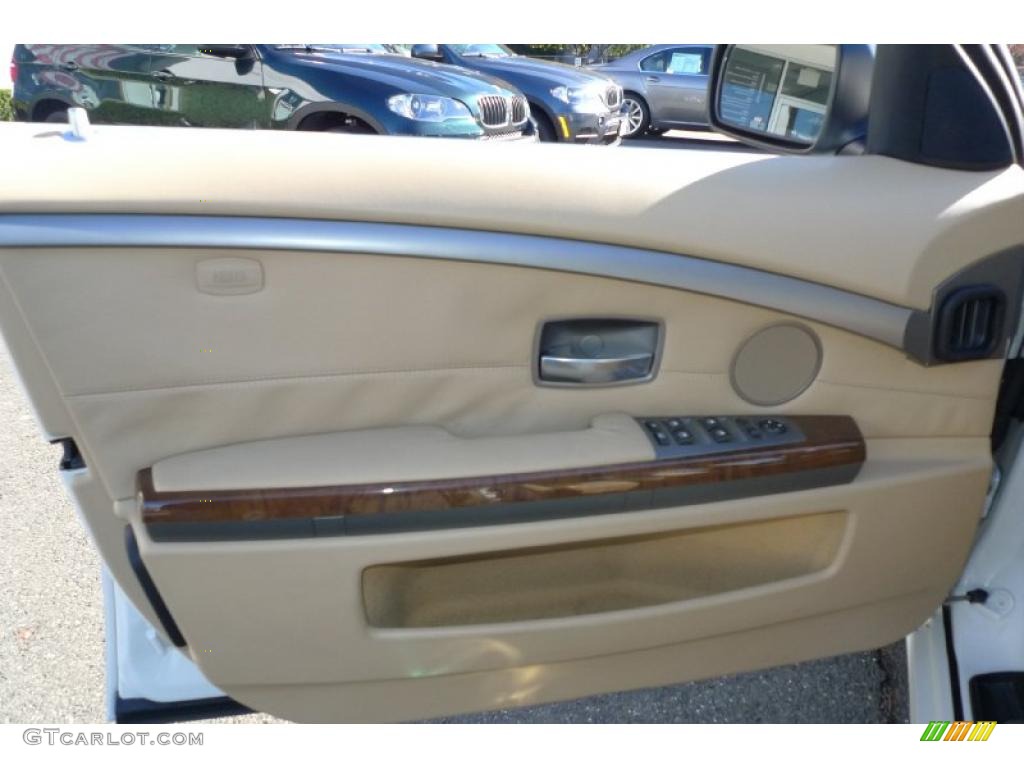 2008 BMW 7 Series 750Li Sedan Beige Door Panel Photo #39526217