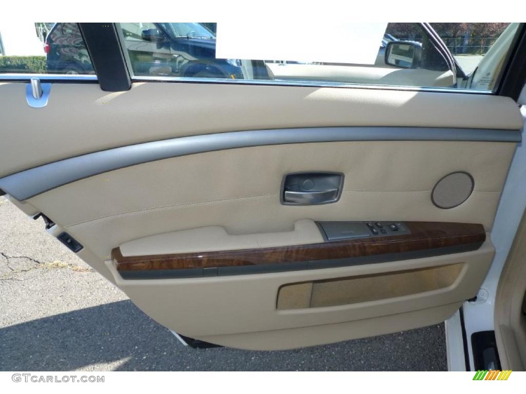 2008 BMW 7 Series 750Li Sedan Beige Door Panel Photo #39526265