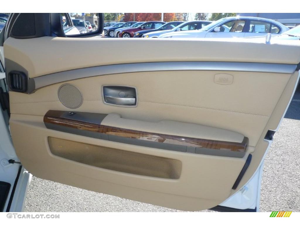 2008 BMW 7 Series 750Li Sedan Beige Door Panel Photo #39526401