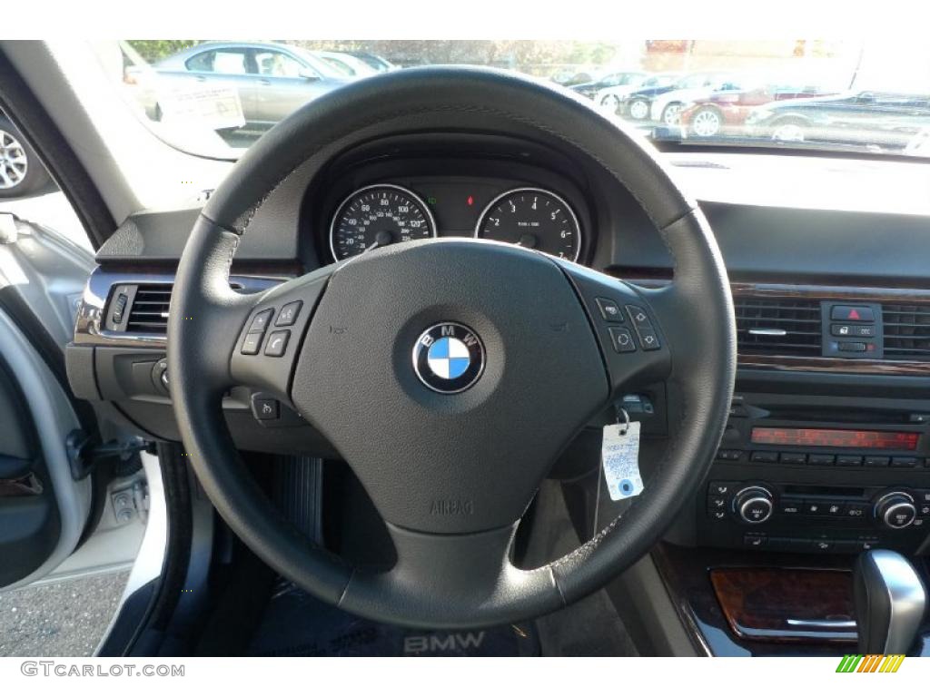 2007 BMW 3 Series 328xi Sedan Black Steering Wheel Photo #39527245