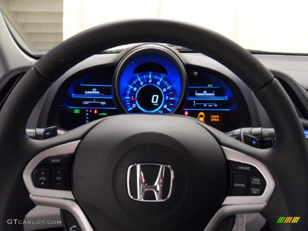 2011 Honda CR-Z EX Sport Hybrid Gray Fabric Steering Wheel Photo #39528665
