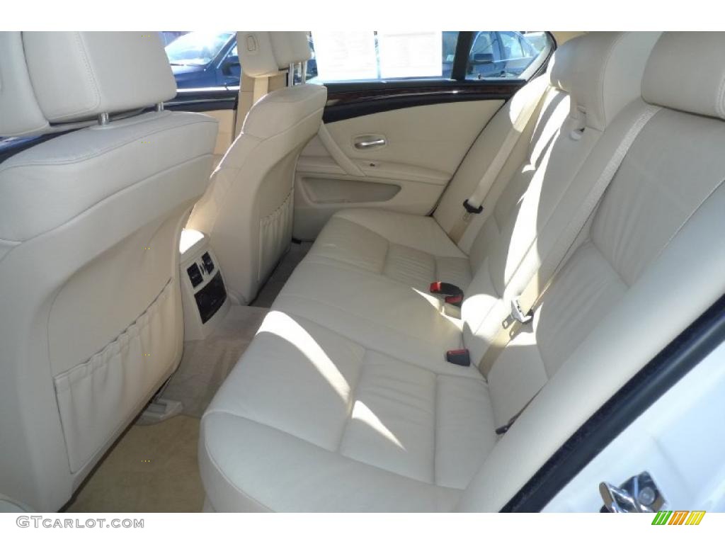 Cream Beige Dakota Leather Interior 2008 BMW 5 Series 528xi Sedan Photo #39529353