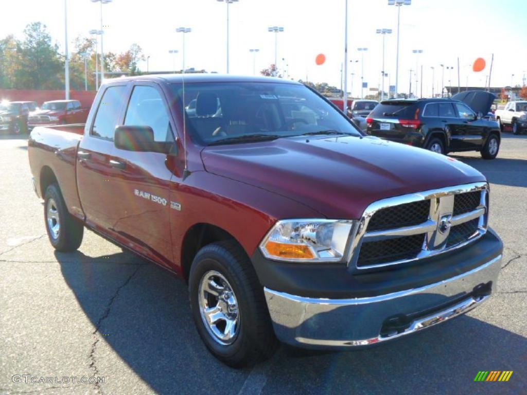 2011 Ram 1500 ST Quad Cab 4x4 - Deep Cherry Red Crystal Pearl / Dark Slate Gray/Medium Graystone photo #6