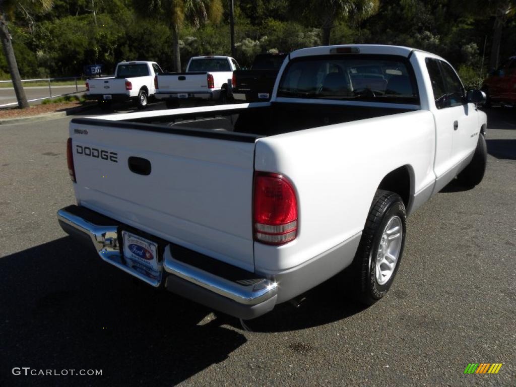 2001 Dakota SLT Quad Cab - Bright White / Dark Slate Gray photo #10