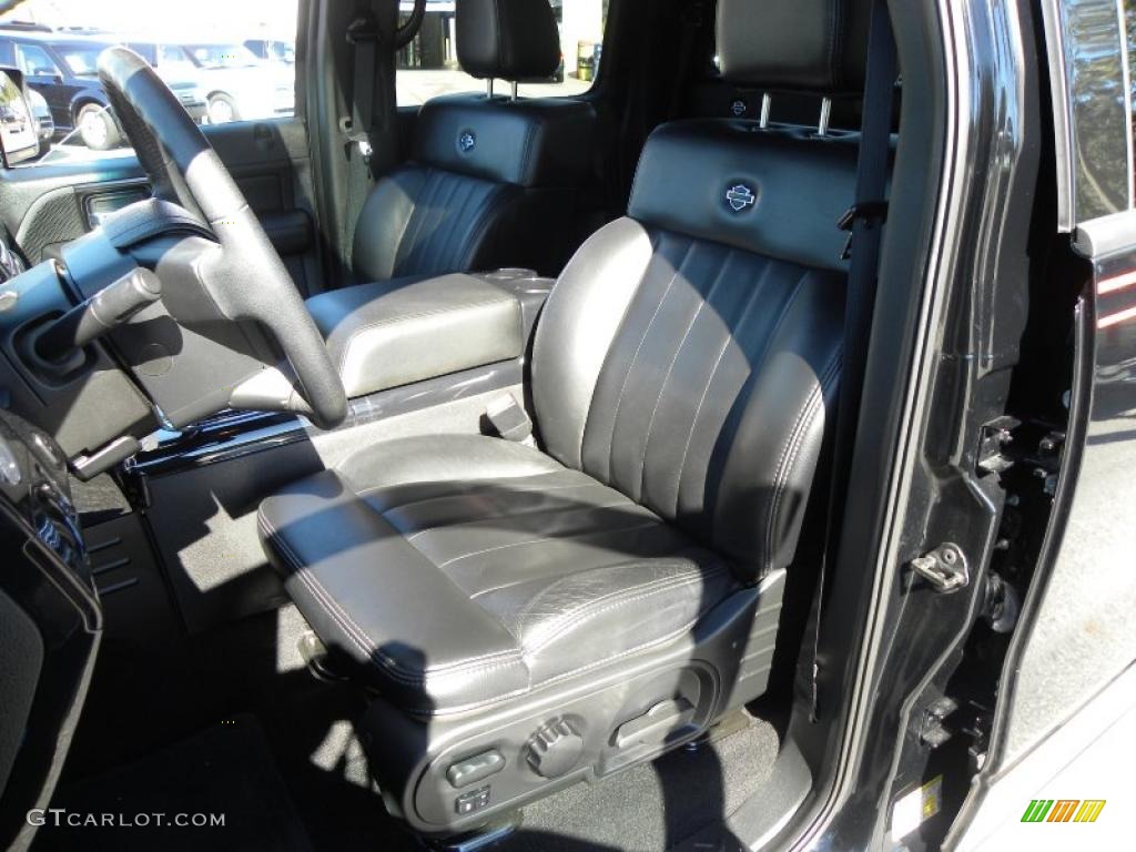 Black Interior 2007 Ford F150 Harley-Davidson SuperCrew 4x4 Photo #39534089