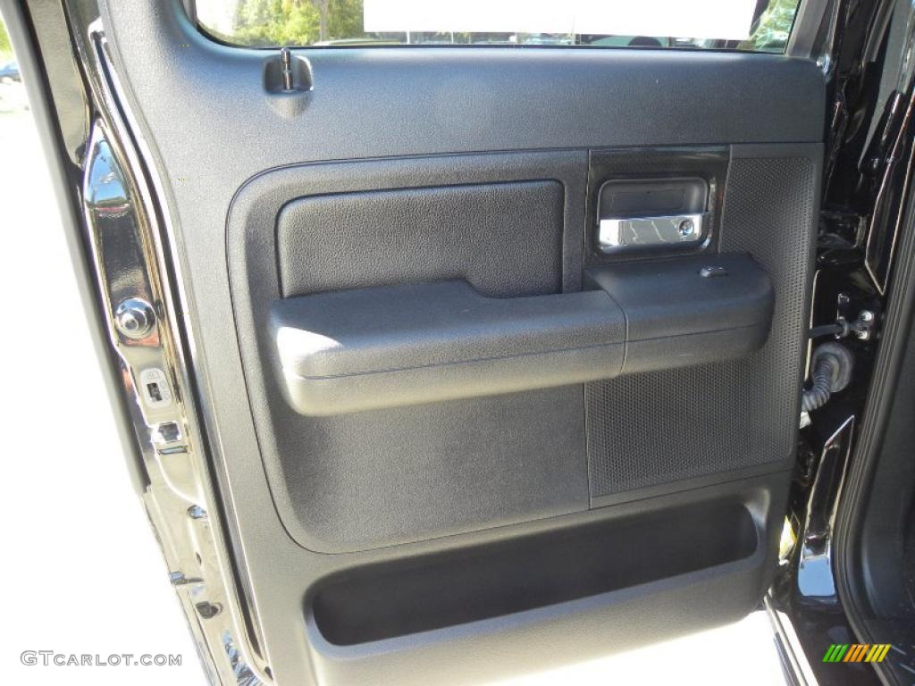2007 Ford F150 Harley-Davidson SuperCrew 4x4 Black Door Panel Photo #39534153