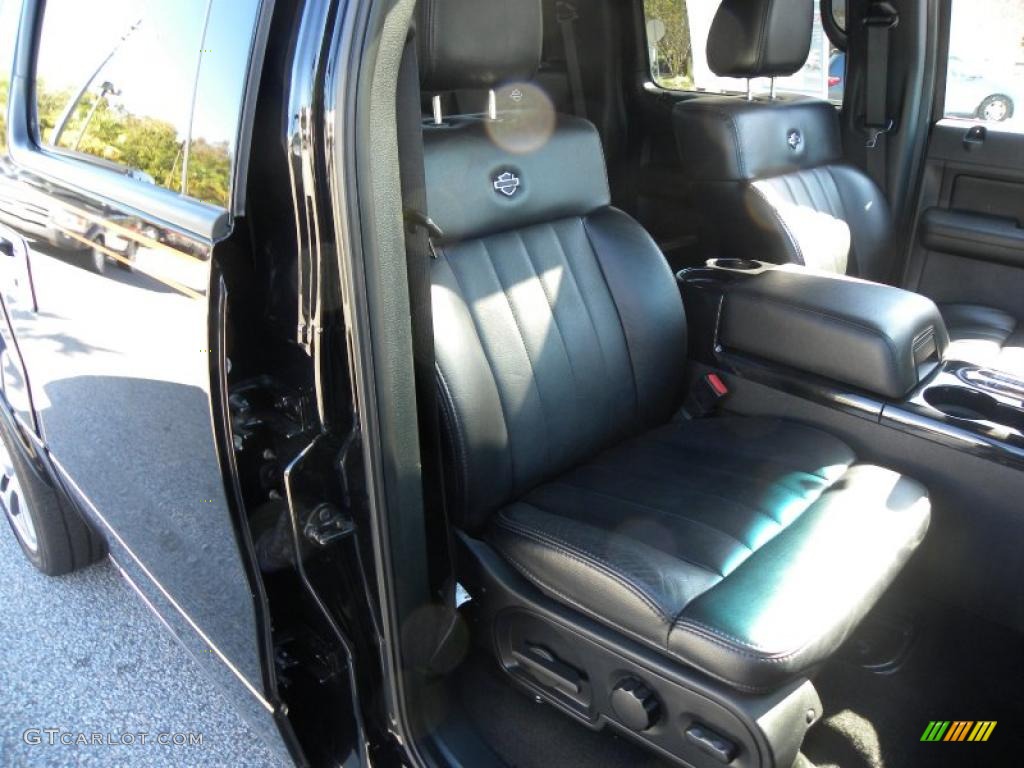 Black Interior 2007 Ford F150 Harley-Davidson SuperCrew 4x4 Photo #39534165