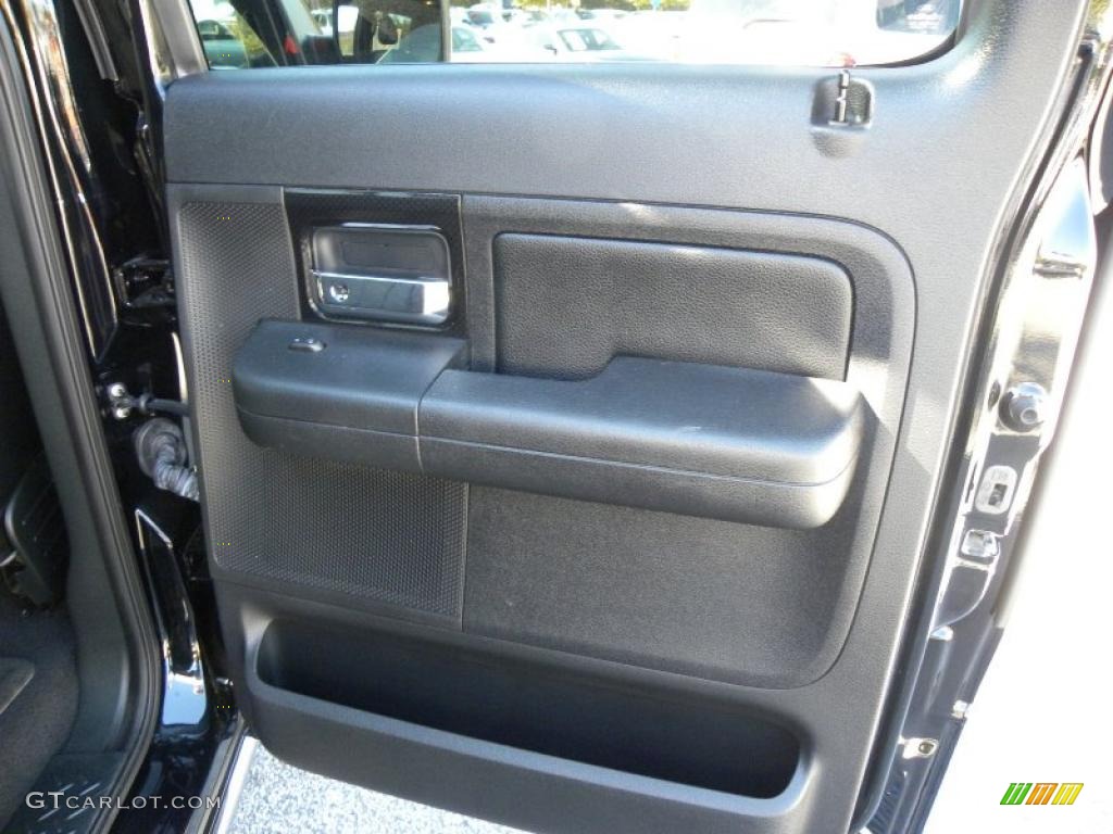 2007 Ford F150 Harley-Davidson SuperCrew 4x4 Black Door Panel Photo #39534221