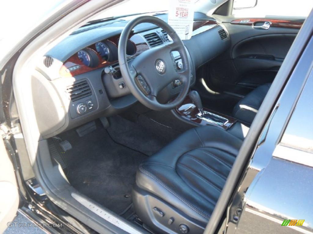 Ebony Interior 2008 Buick Lucerne CXS Photo #39537191