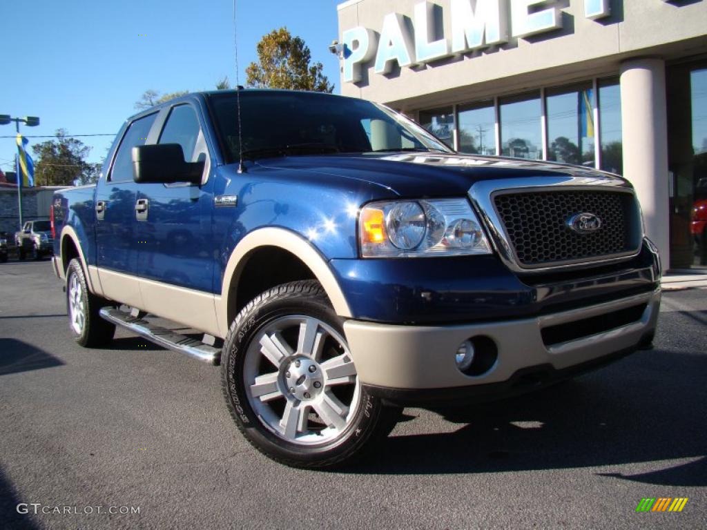 Dark Blue Pearl Metallic 2008 Ford F150 Lariat SuperCrew 4x4 Exterior Photo #39538702