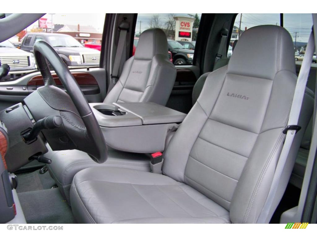 2005 F250 Super Duty Lariat Crew Cab 4x4 - Dark Shadow Grey Metallic / Medium Flint photo #12