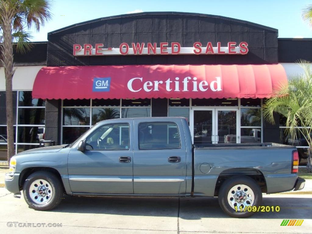 2006 Sierra 1500 SL Crew Cab - Stealth Gray Metallic / Dark Pewter photo #1