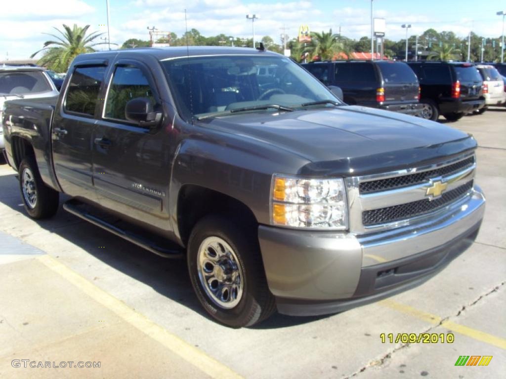 2008 Silverado 1500 LS Crew Cab - Graystone Metallic / Dark Titanium photo #5