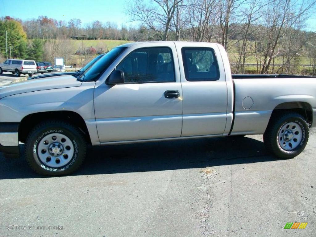 2006 Silverado 1500 LS Extended Cab 4x4 - Silver Birch Metallic / Medium Gray photo #1