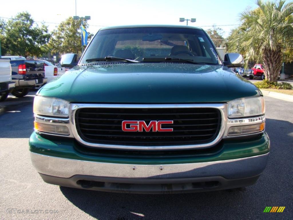 1999 Sierra 1500 SL Extended Cab - Meadow Green Metallic / Oak photo #3