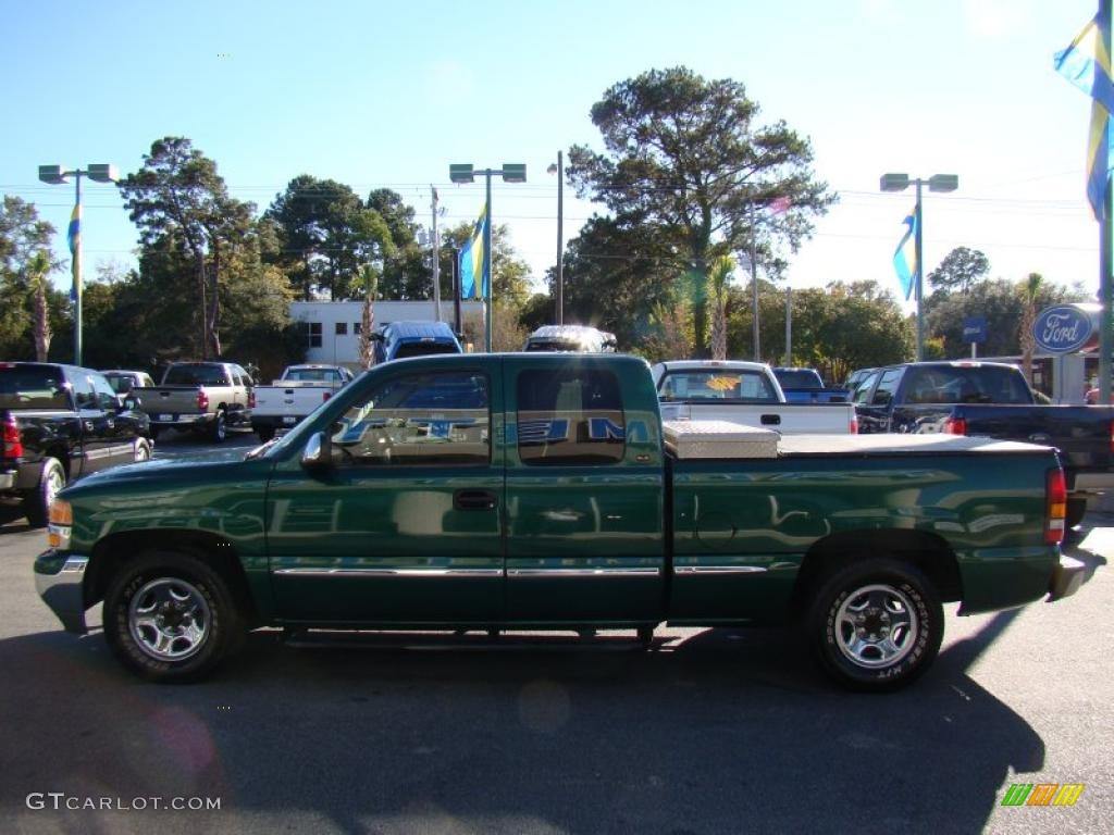1999 Sierra 1500 SL Extended Cab - Meadow Green Metallic / Oak photo #5