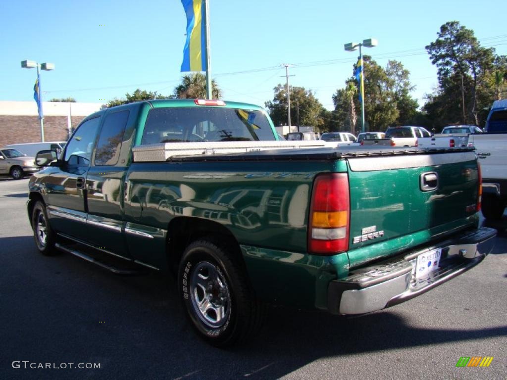 1999 Sierra 1500 SL Extended Cab - Meadow Green Metallic / Oak photo #6