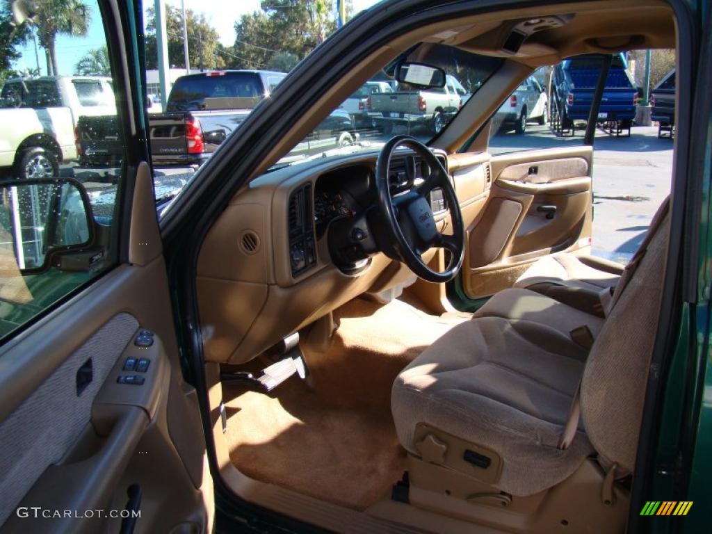 1999 Sierra 1500 SL Extended Cab - Meadow Green Metallic / Oak photo #9