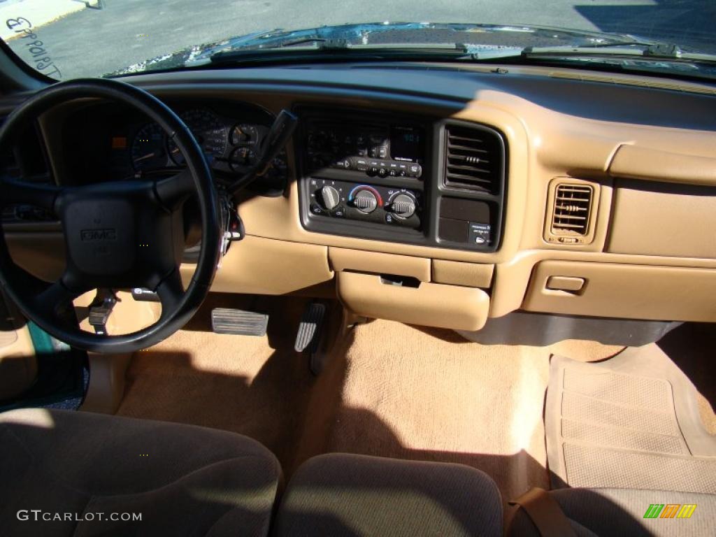 1999 Sierra 1500 SL Extended Cab - Meadow Green Metallic / Oak photo #17