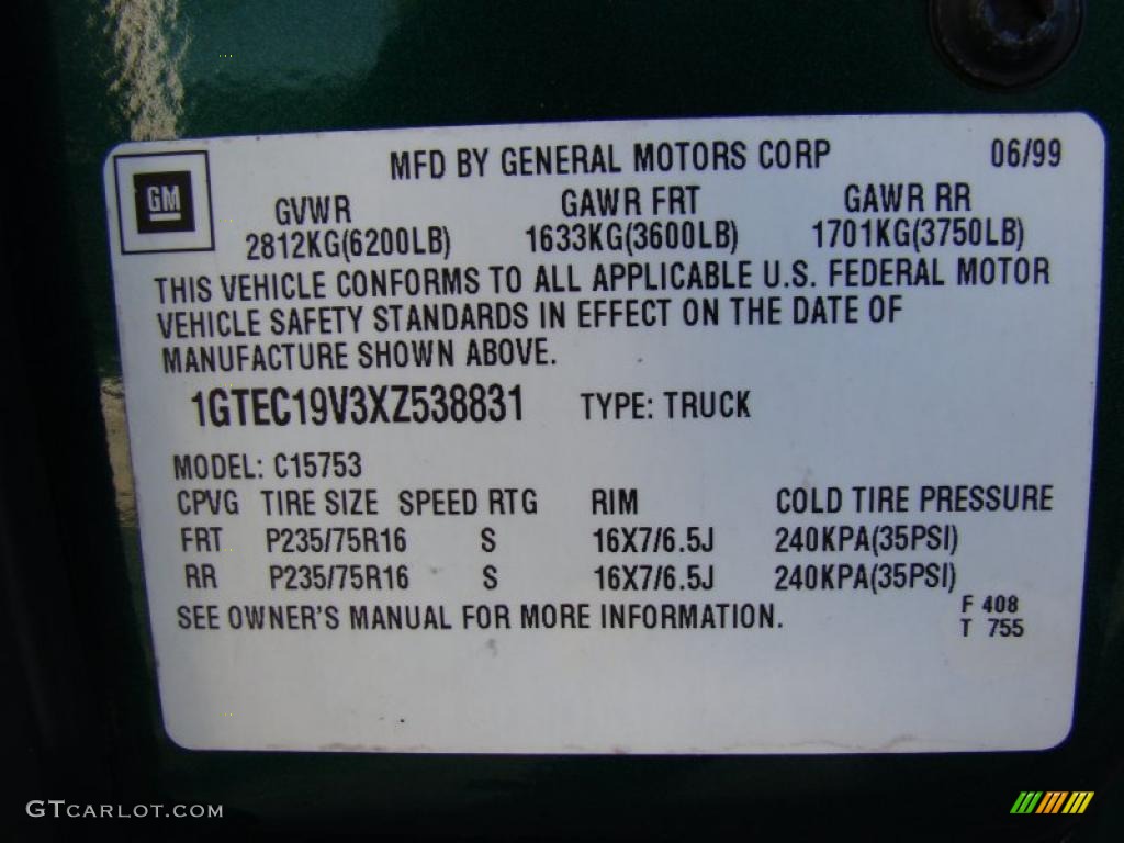 1999 Sierra 1500 SL Extended Cab - Meadow Green Metallic / Oak photo #26