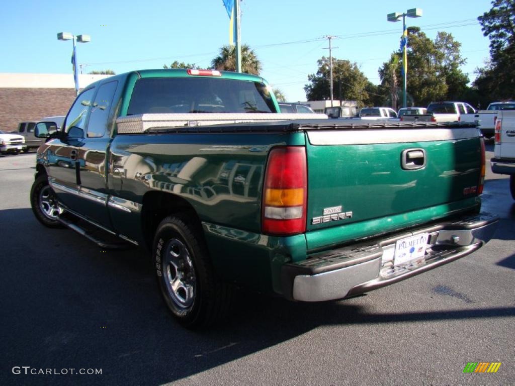 1999 Sierra 1500 SL Extended Cab - Meadow Green Metallic / Oak photo #30