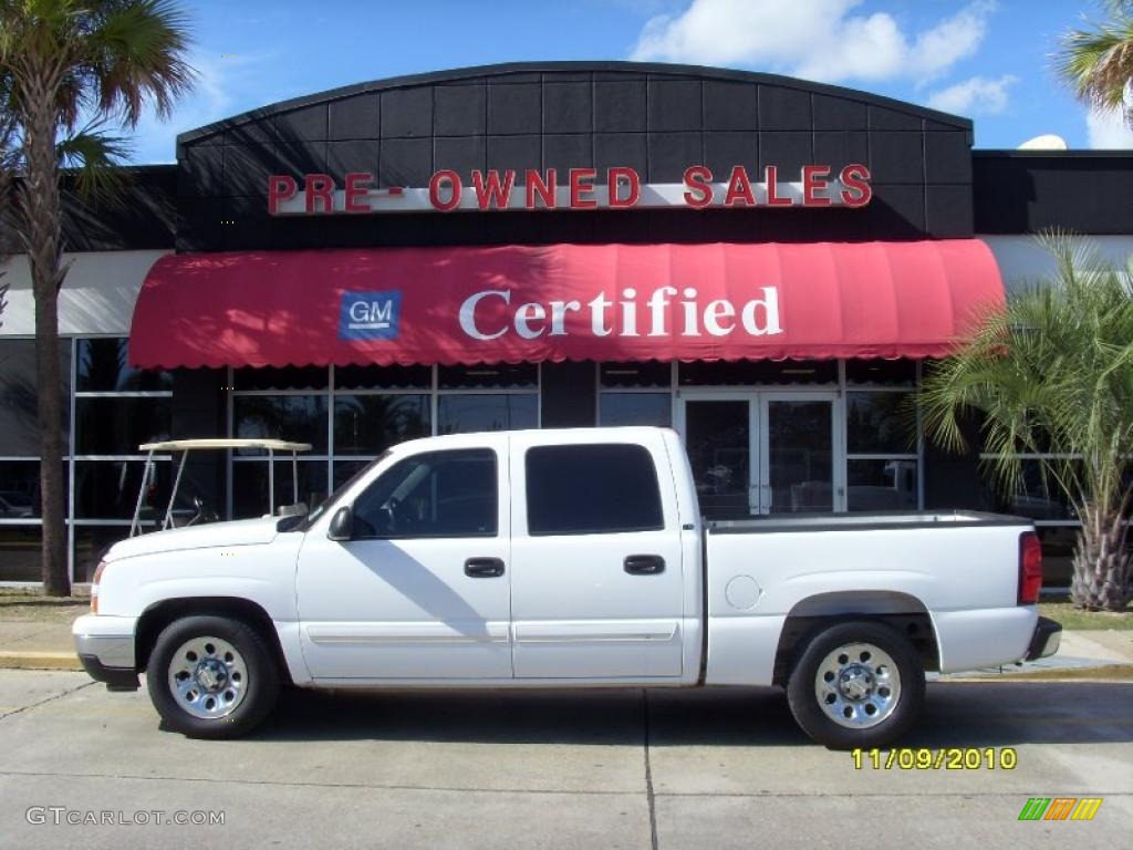 2007 Silverado 1500 Classic LS Crew Cab - Summit White / Dark Charcoal photo #1