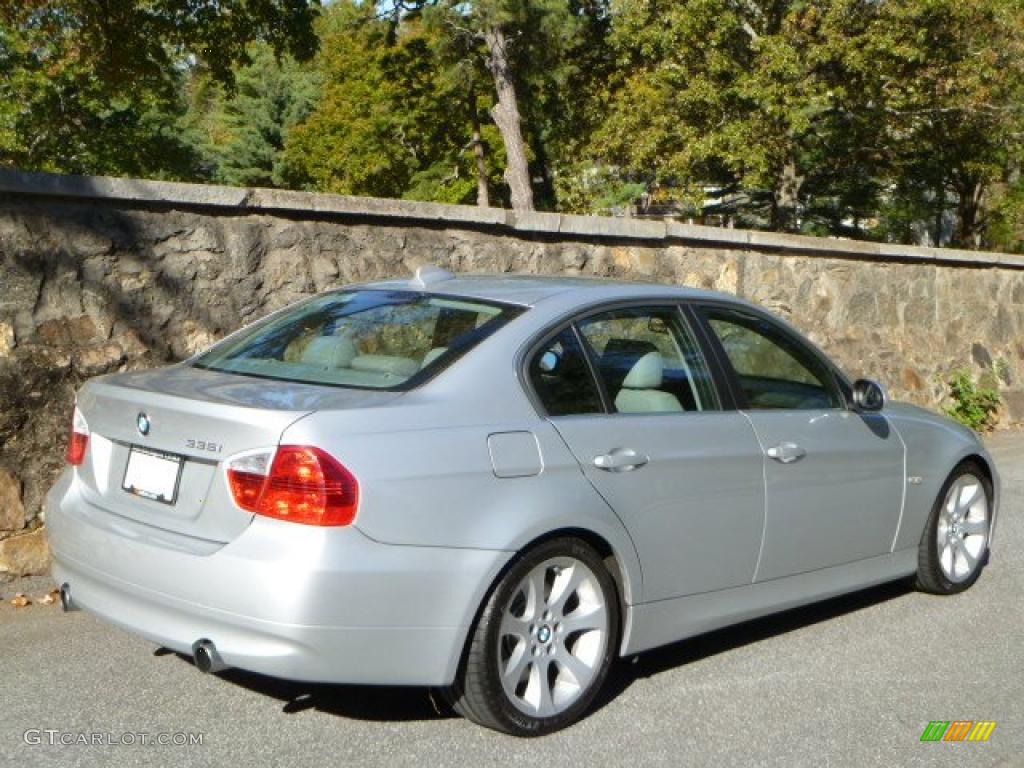 2008 3 Series 335i Sedan - Titanium Silver Metallic / Gray photo #2