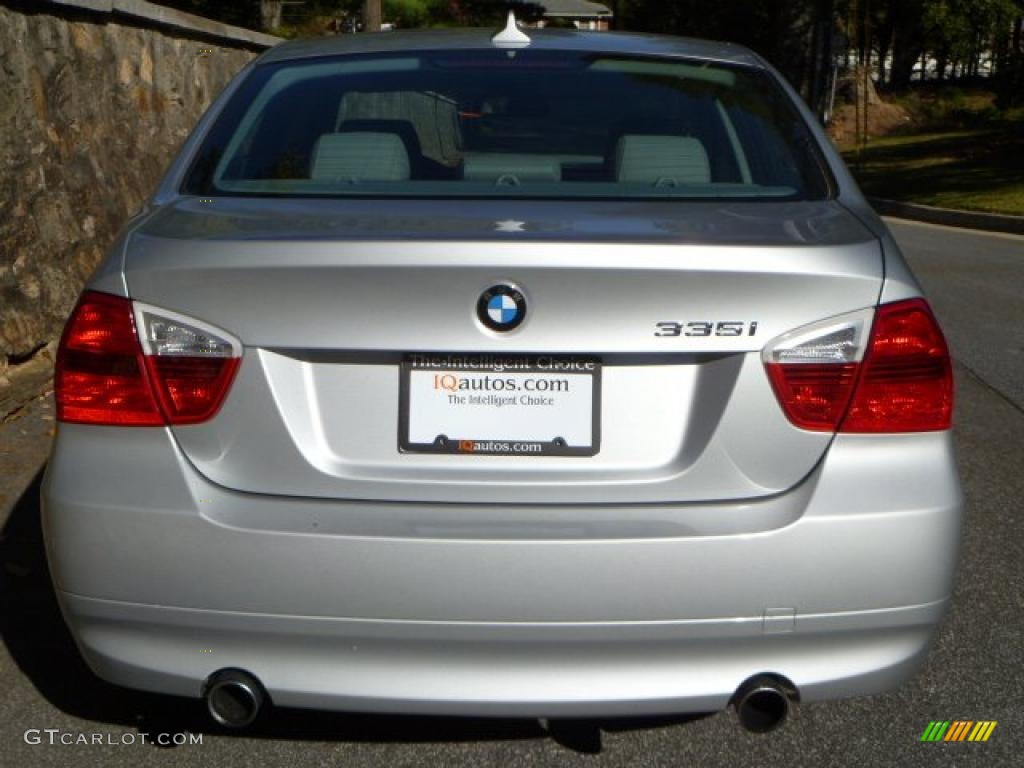 2008 3 Series 335i Sedan - Titanium Silver Metallic / Gray photo #6