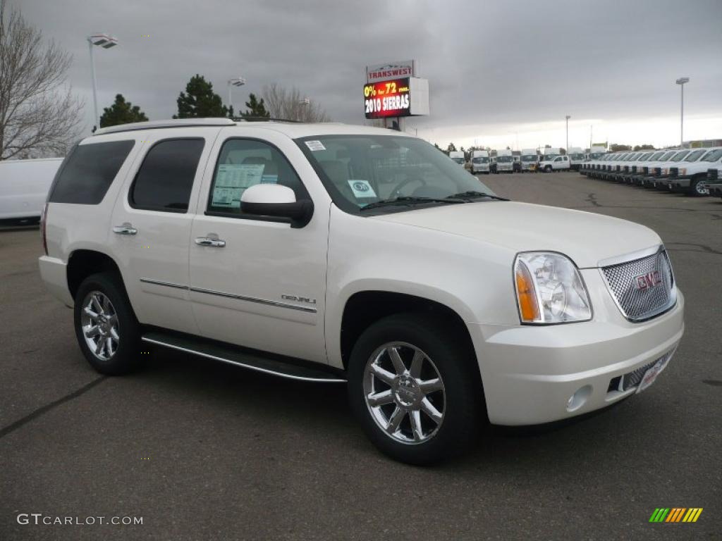 2011 Yukon Denali AWD - White Diamond Tintcoat / Cocoa/Light Cashmere photo #1