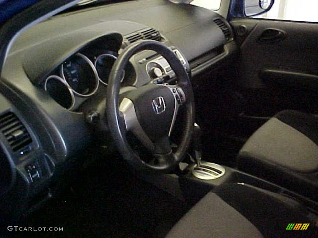 2008 Honda Fit Sport Black/Grey Dashboard Photo #39545790