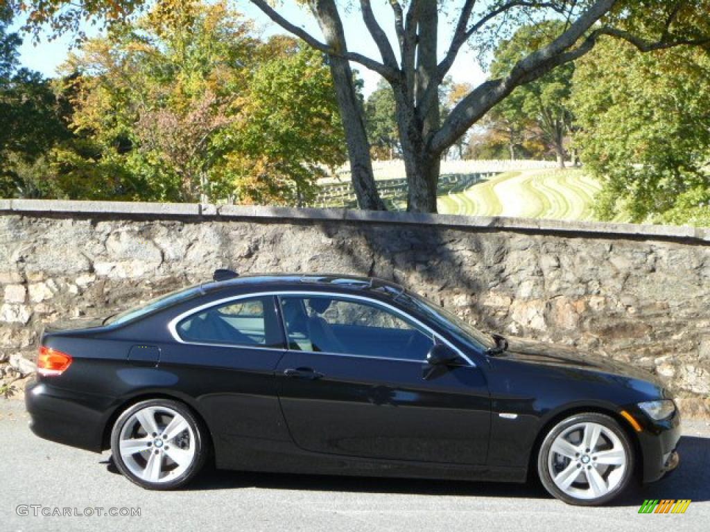 2007 3 Series 335i Coupe - Black Sapphire Metallic / Grey photo #2