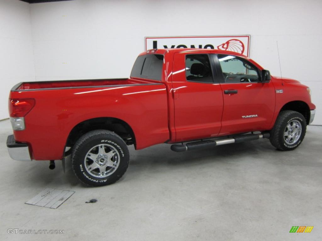 2008 Tundra Double Cab 4x4 - Radiant Red / Graphite Gray photo #11