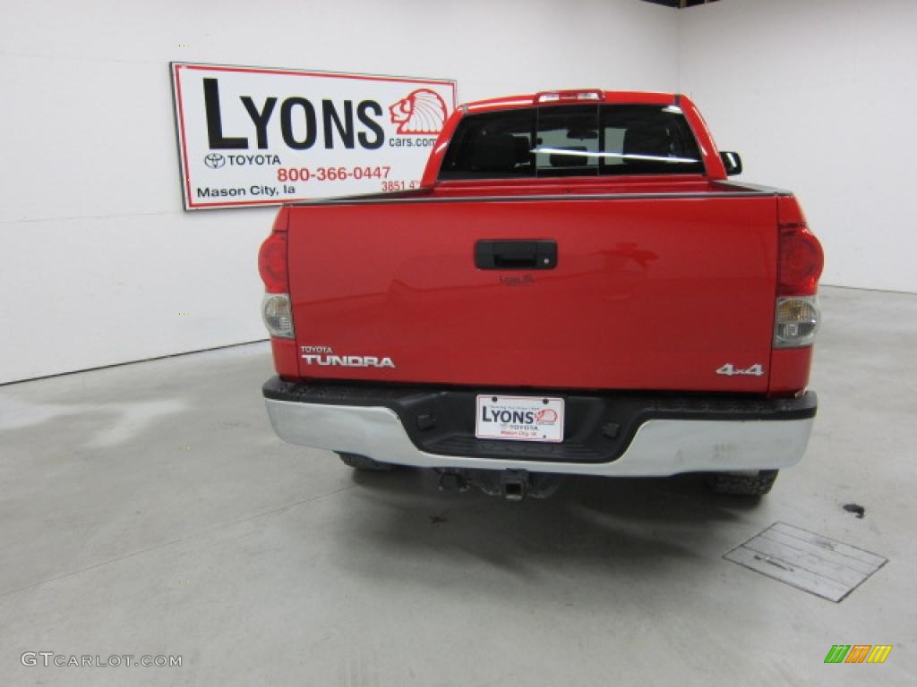 2008 Tundra Double Cab 4x4 - Radiant Red / Graphite Gray photo #14