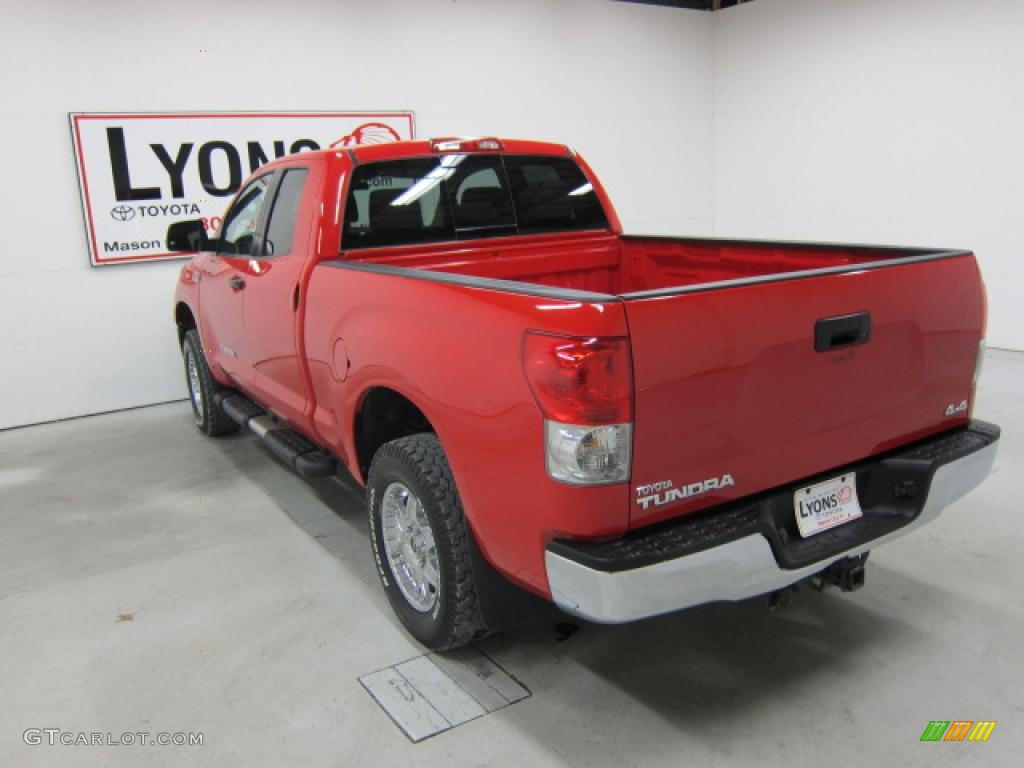 2008 Tundra Double Cab 4x4 - Radiant Red / Graphite Gray photo #15