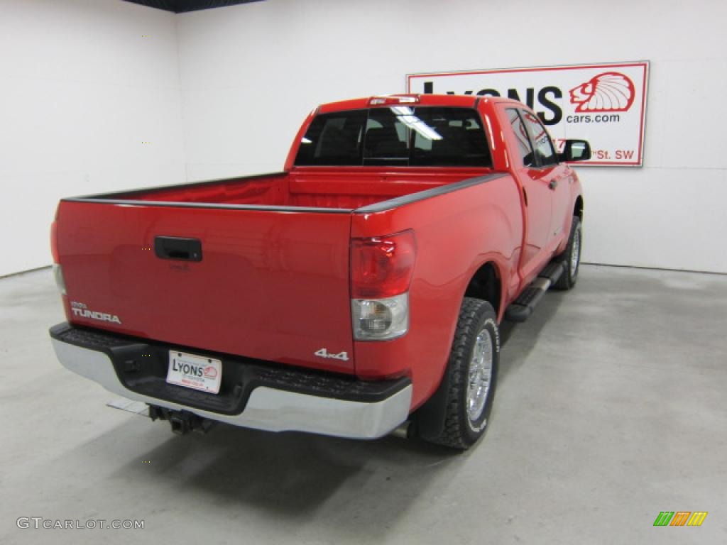 2008 Tundra Double Cab 4x4 - Radiant Red / Graphite Gray photo #17