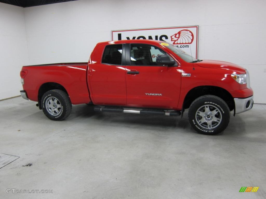 2008 Tundra Double Cab 4x4 - Radiant Red / Graphite Gray photo #20