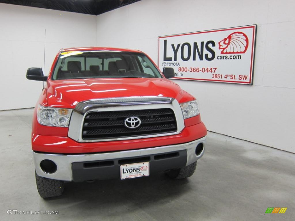 2008 Tundra Double Cab 4x4 - Radiant Red / Graphite Gray photo #21