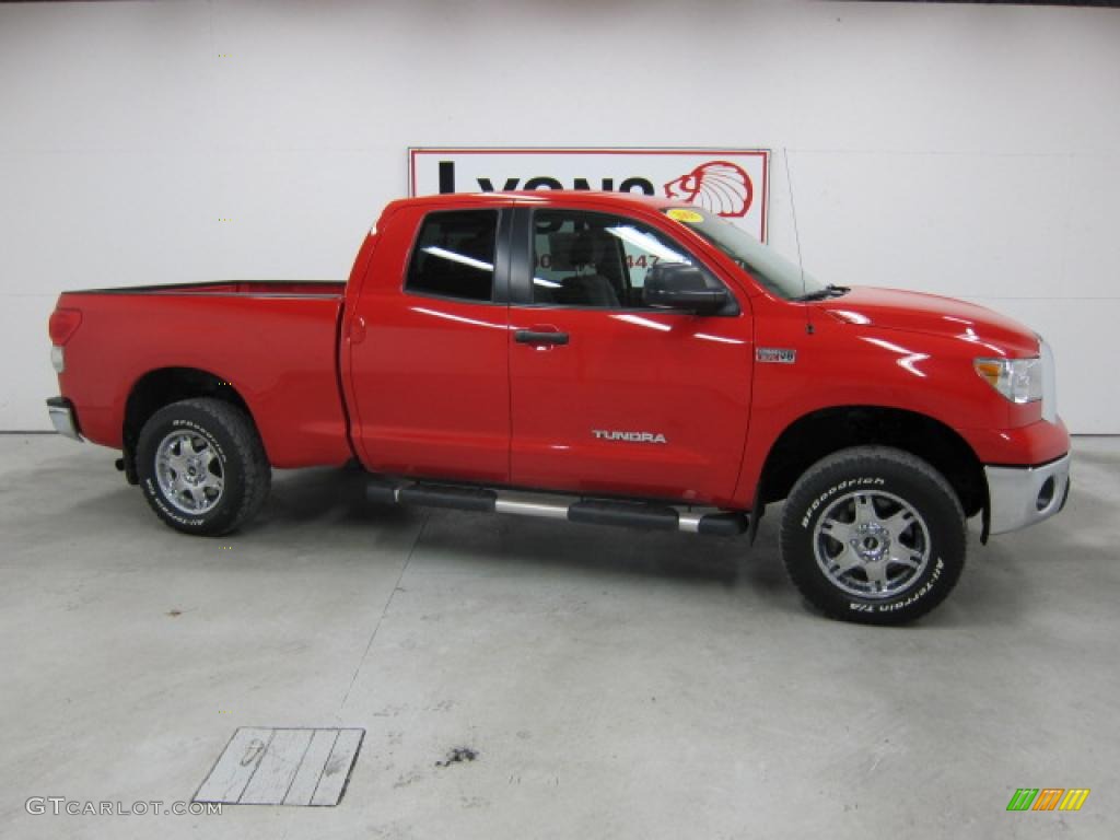 2008 Tundra Double Cab 4x4 - Radiant Red / Graphite Gray photo #24