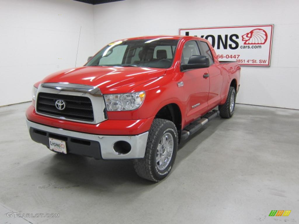 2008 Tundra Double Cab 4x4 - Radiant Red / Graphite Gray photo #25