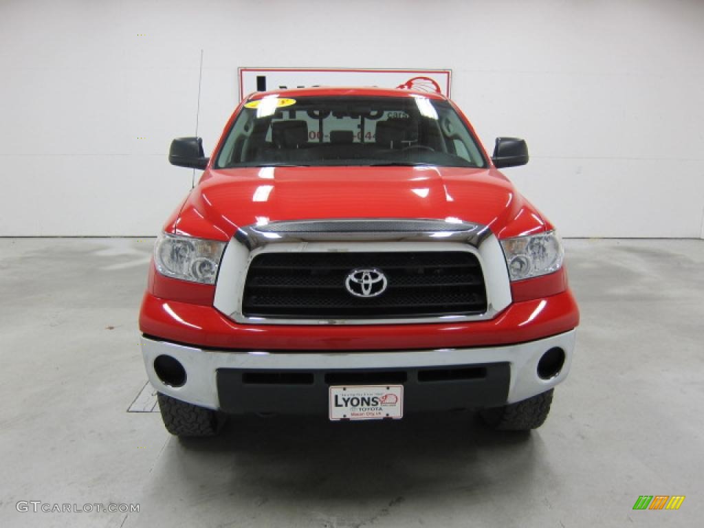 2008 Tundra Double Cab 4x4 - Radiant Red / Graphite Gray photo #26