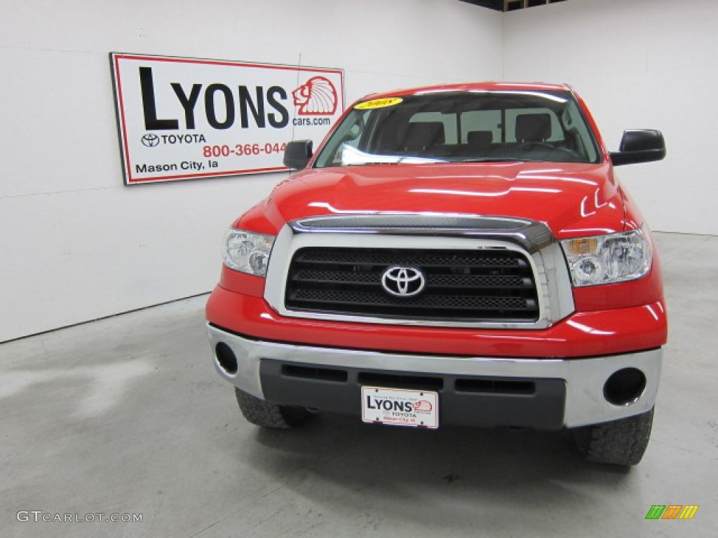 2008 Tundra Double Cab 4x4 - Radiant Red / Graphite Gray photo #29
